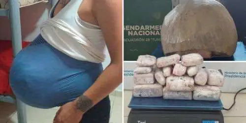 В Аргентине арестовали женщину, которая симулировала беременность, пытаясь провезти четыре килограмма марихуаны.